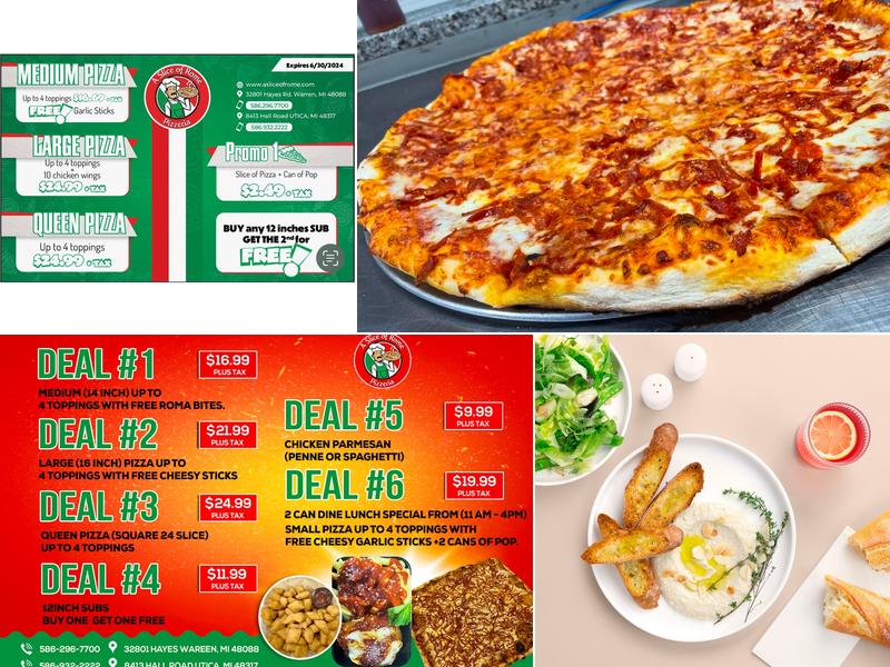 A slice of rome Menu