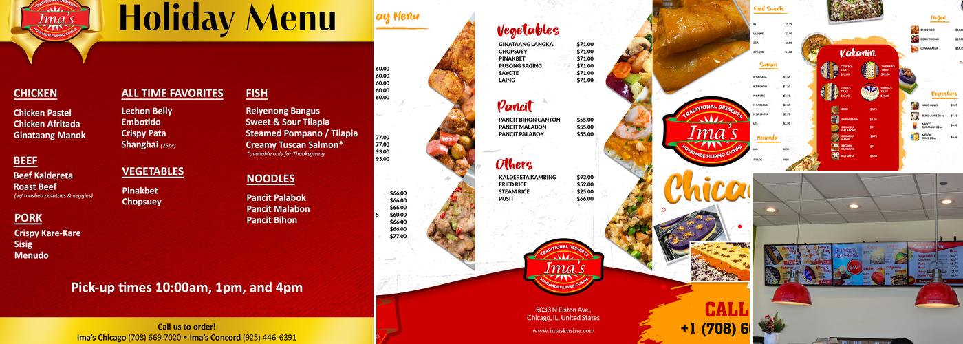 Ima's Chicago Menu