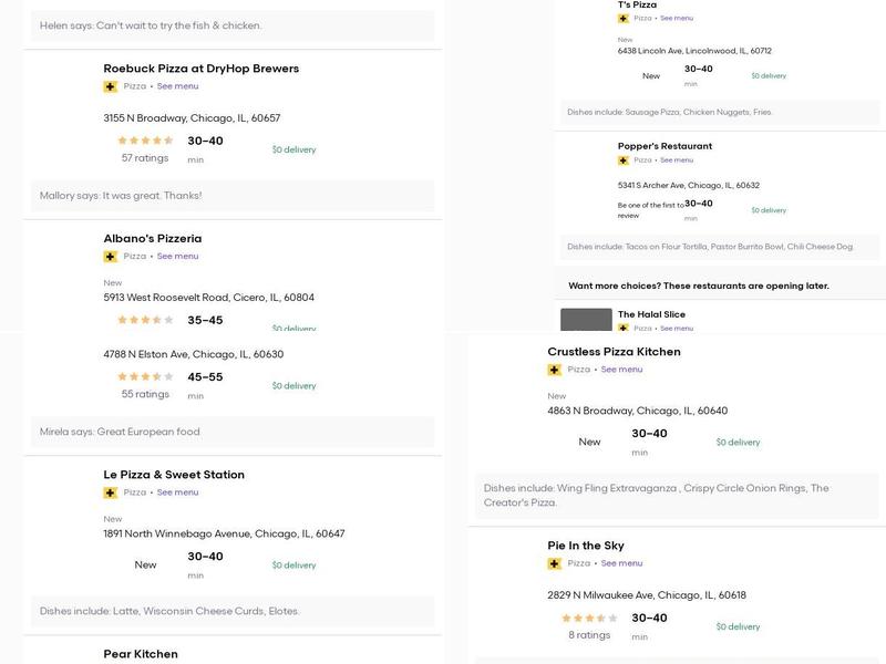 Martello's Pizza Menu