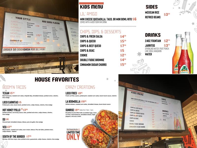 Dreloco Taco Menu