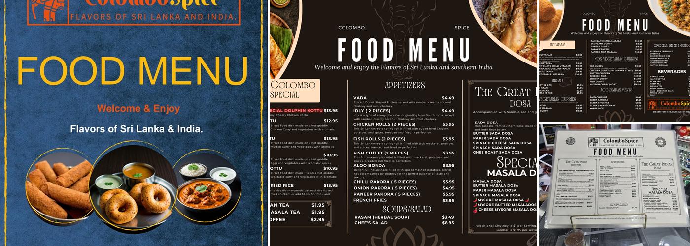 Colombo spice Menu