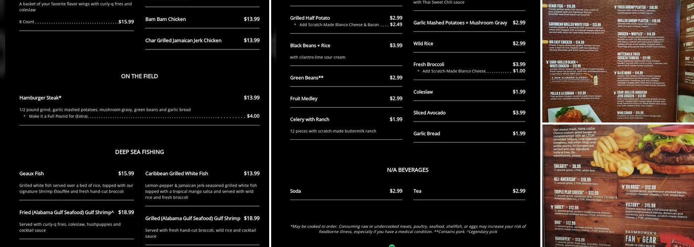 Baumhower's Victory Grille Menu