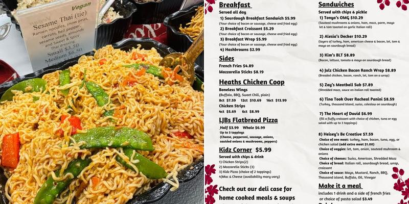 Pasta Plus Menu