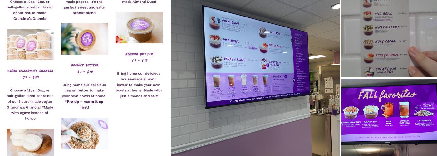 Oola Bowls Rockvale Menu