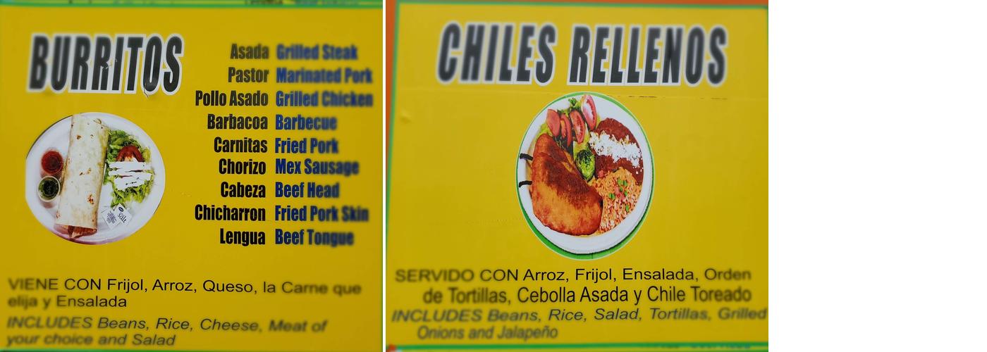 Crazy Taco Menu