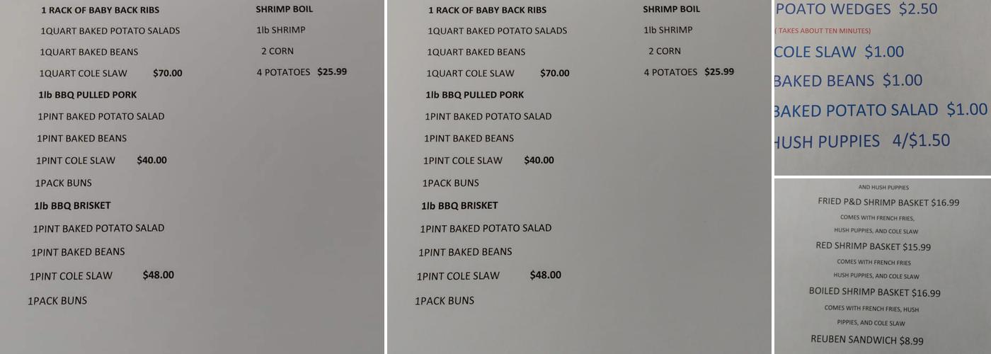 David's One Stop Menu