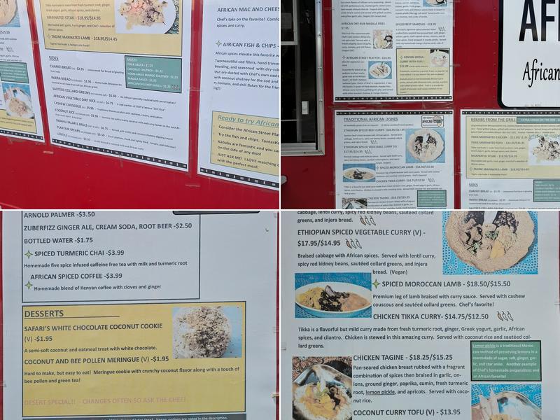 Chef Safari's African Fusion Menu