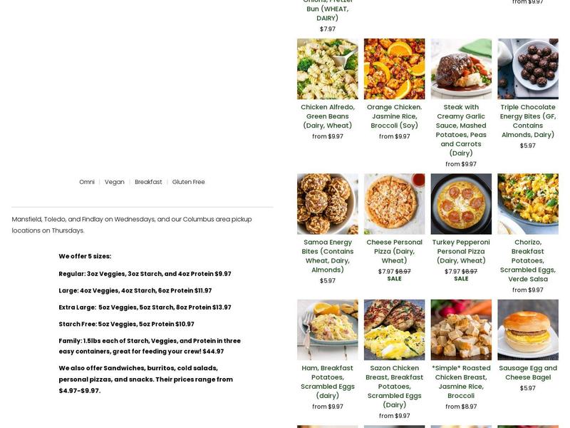 Fit Fresh Fast Menu