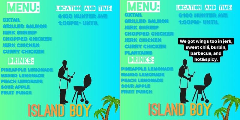 Island Boys Menu