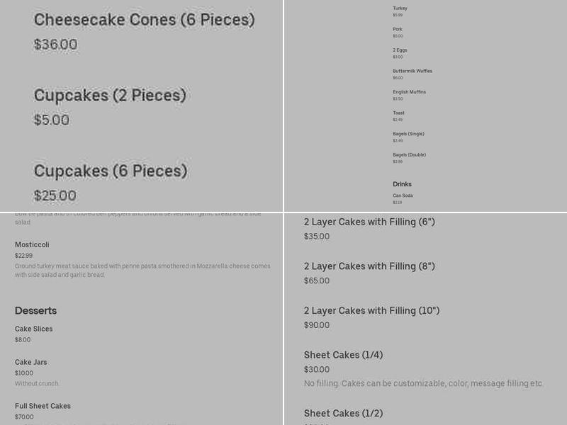 The Morning Scramble Menu