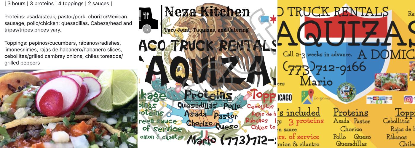 Néza Kitchen Menu