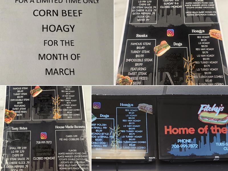 Fitchy's Home of the Hoagy Menu