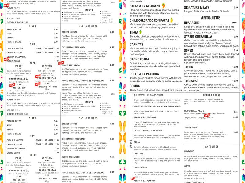 Bodega Market Luncheria & Groceries Menu
