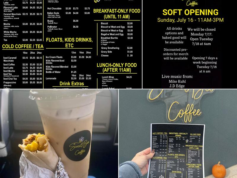 Sweet Bee Coffee Menu