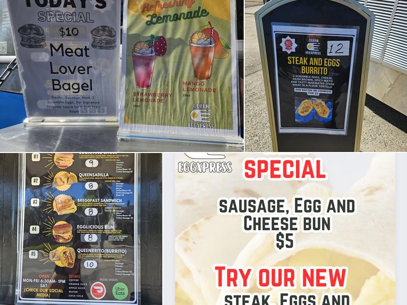 Queen Eggxpress Menu