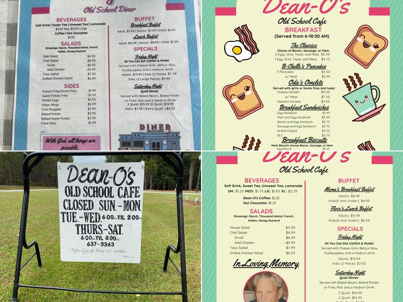 Fargo Old School Diner Menu