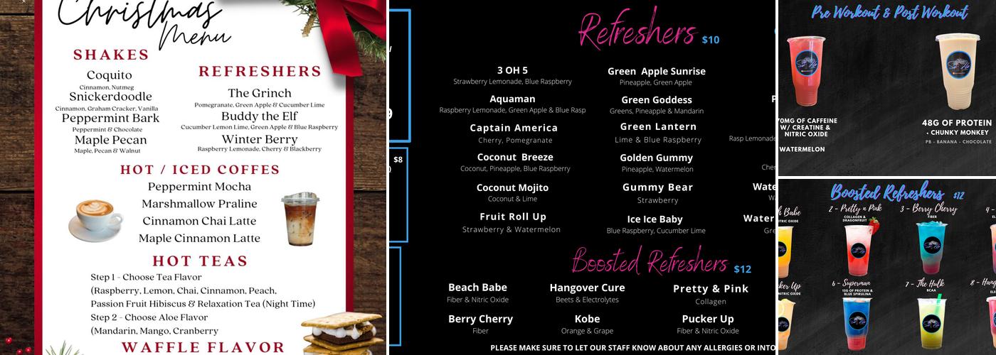 SoFlo Nutrition Menu
