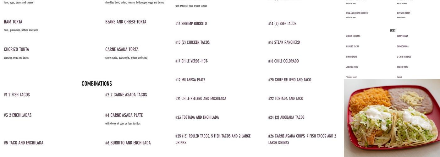 Jalapenos Taco Shop (MERRILL) Menu