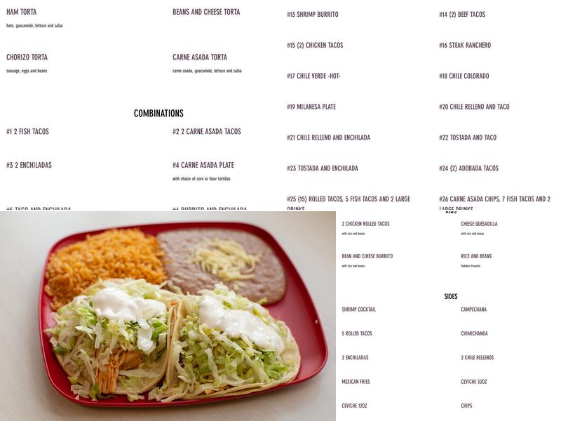 Jalapenos Taco Shop (MERRILL) Menu