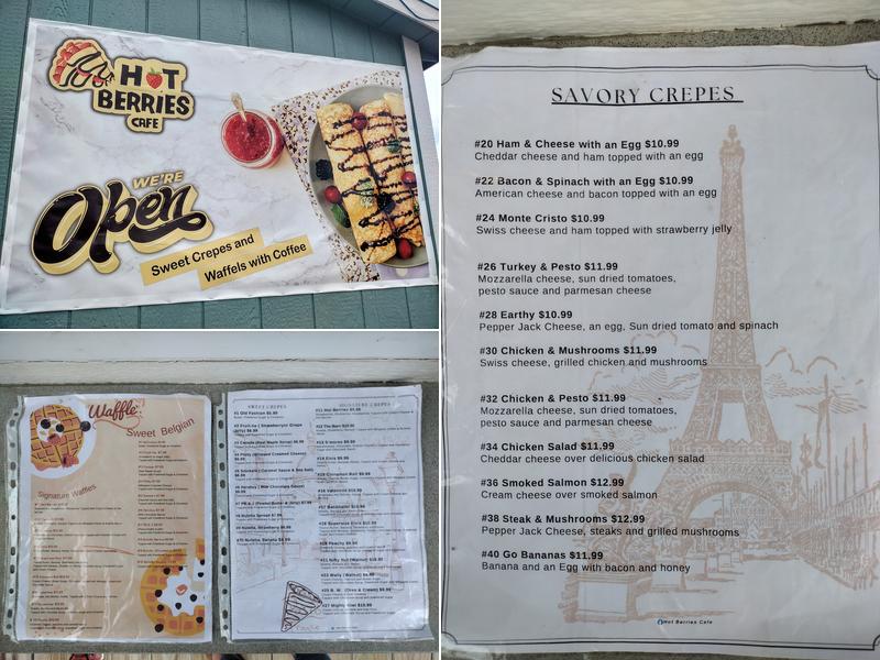Hot Berries Cafe Menu