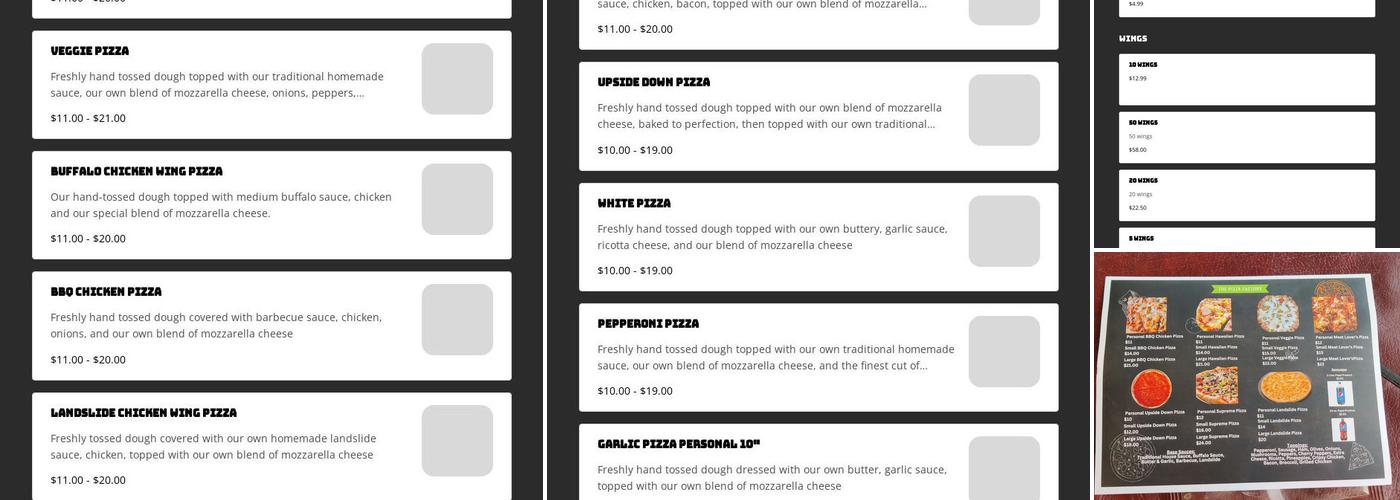 The Pizza Factory Menu