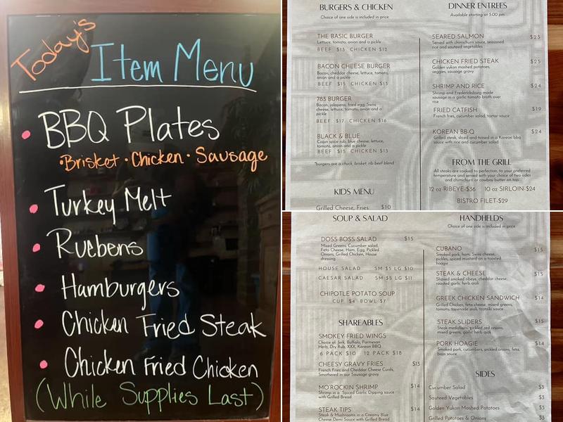 DOSS STORE & COUNTRY KITCHEN Menu