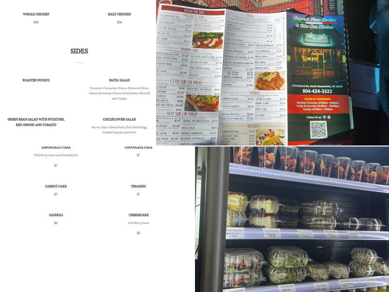 Genova's Pizza Station Menu