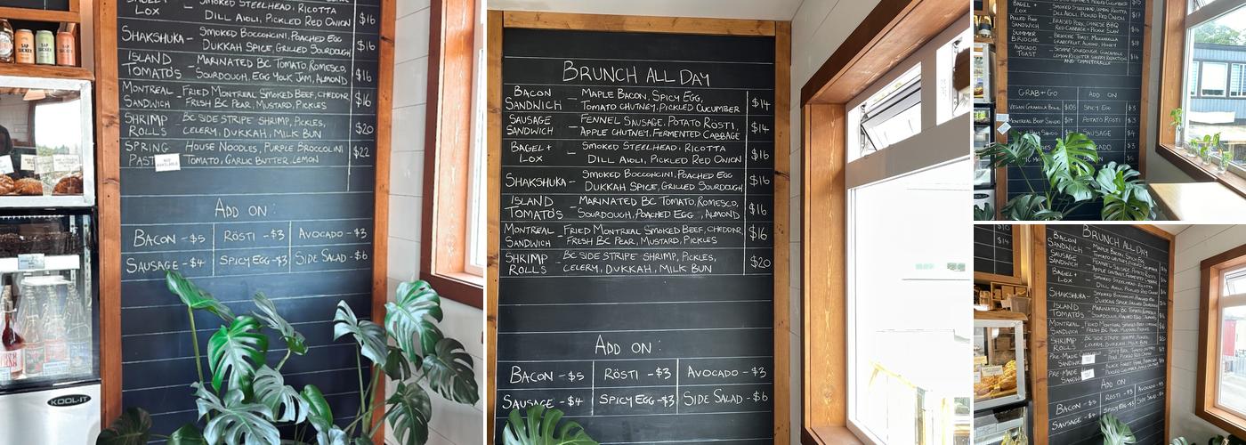 The Break Cafe & Bistro Menu