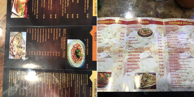 Dhaba Punjabi and Groceries Menu