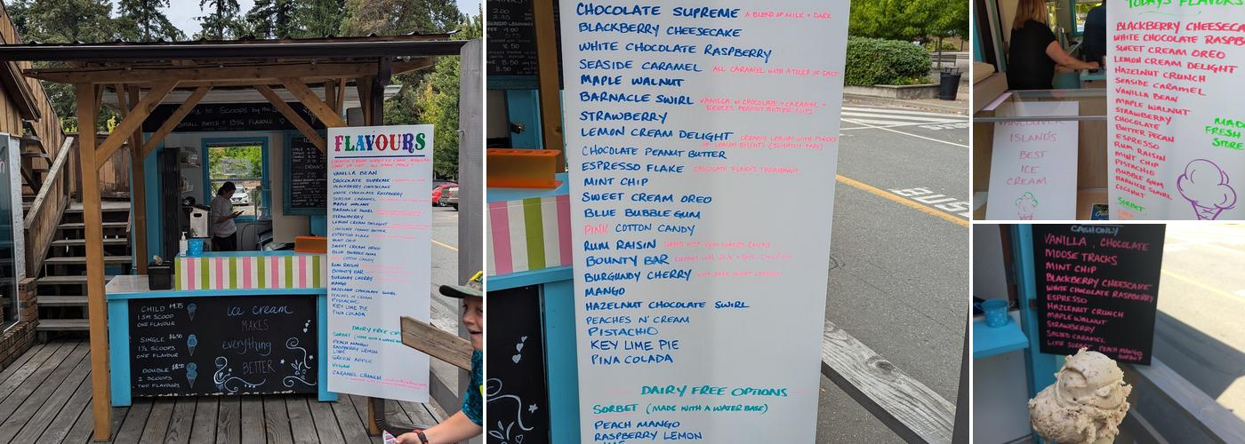 Scoops by the Sea Menu