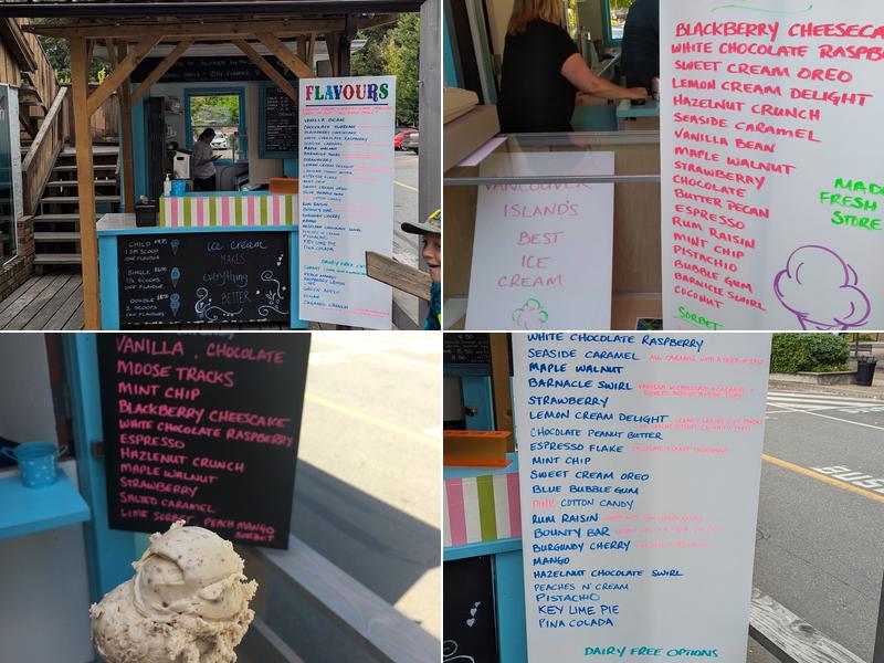 Scoops by the Sea Menu