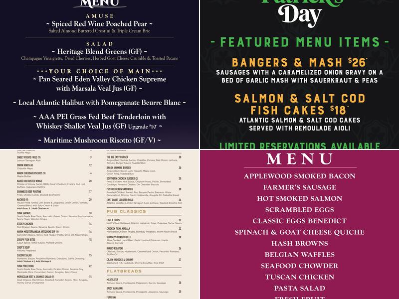 Deerfield Pub Menu