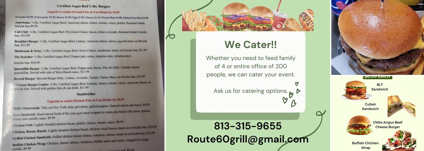 Route 60 Grill Menu
