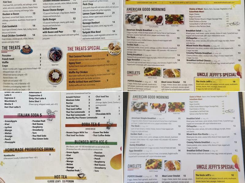 Uncle Jeffi's Menu