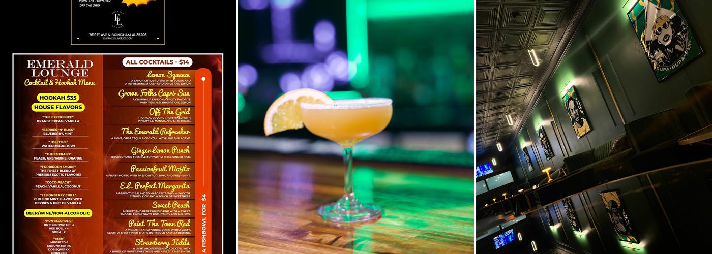 Emerald Lounge Menu