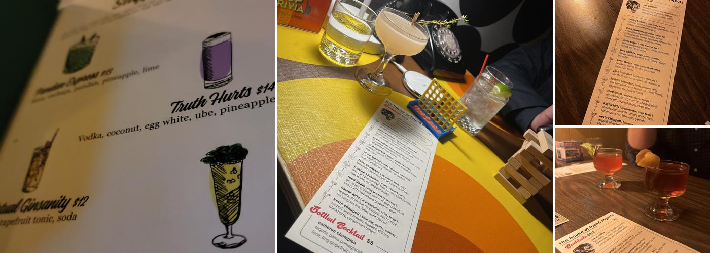 House of Found Objects Menu