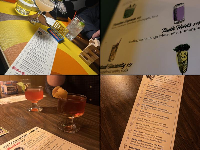 House of Found Objects Menu