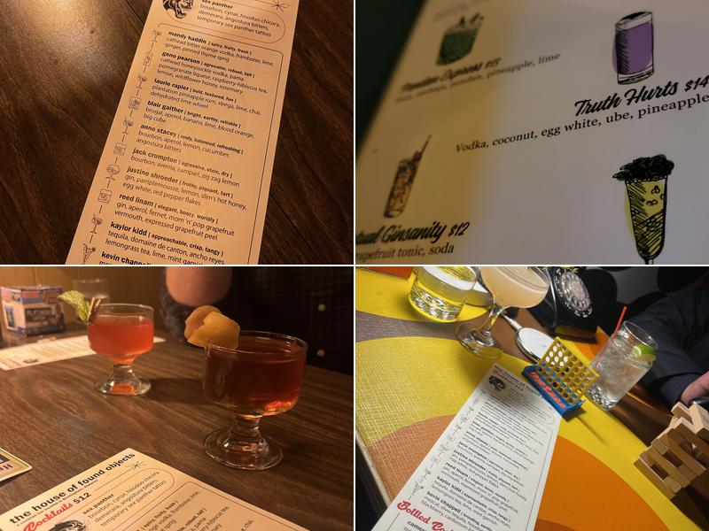 House of Found Objects Menu