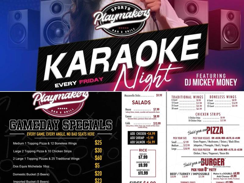 Playmakers Sports Bar And Grill Menu