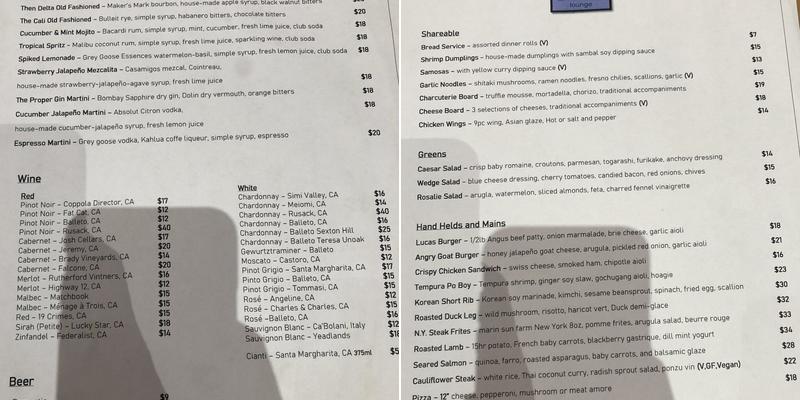 Delta Hotels Santa Clara Silicon Valley Menu