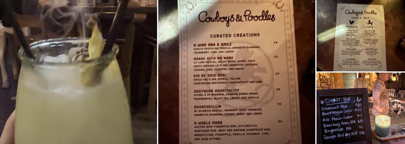 Cowboys & Poodles Menu