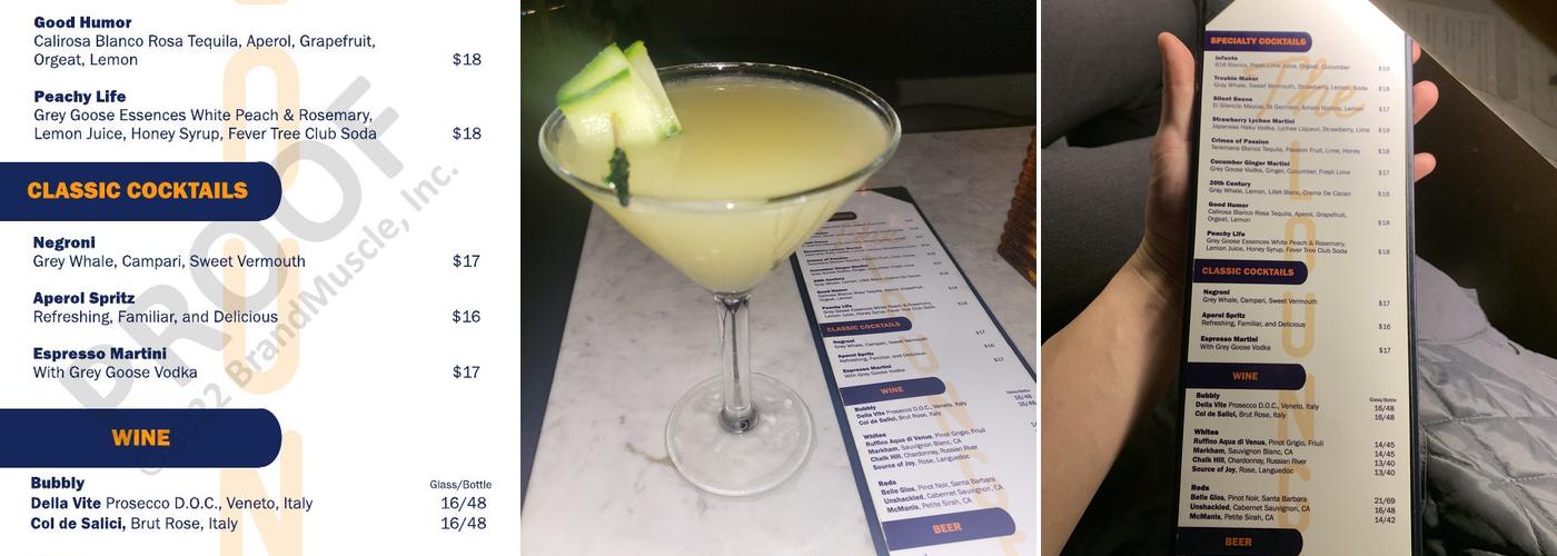 The Lounge at Ugo Menu