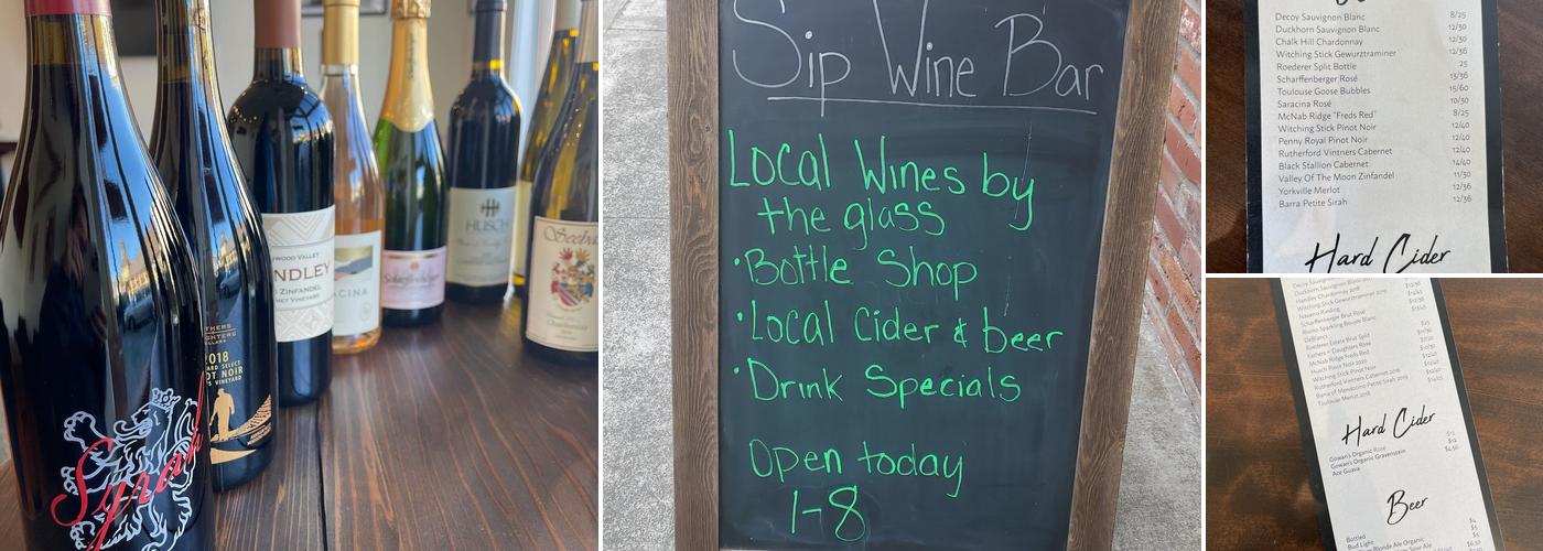 Sip Wine Bar Menu