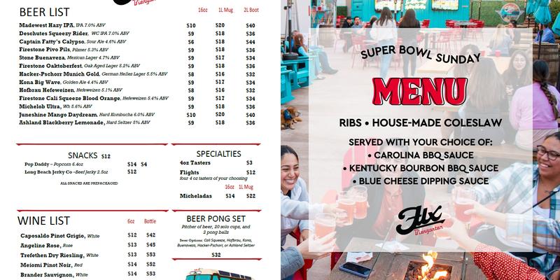 Flx Biergarten Menu