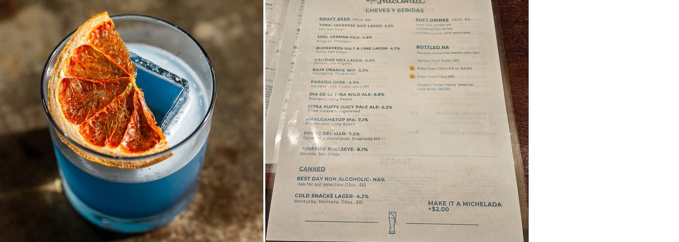 La Nacional Menu