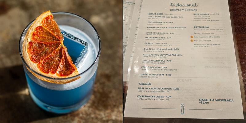 La Nacional Menu