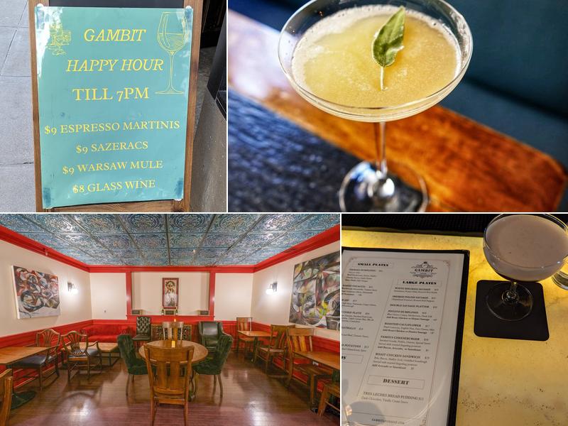 Gambit Lounge Menu