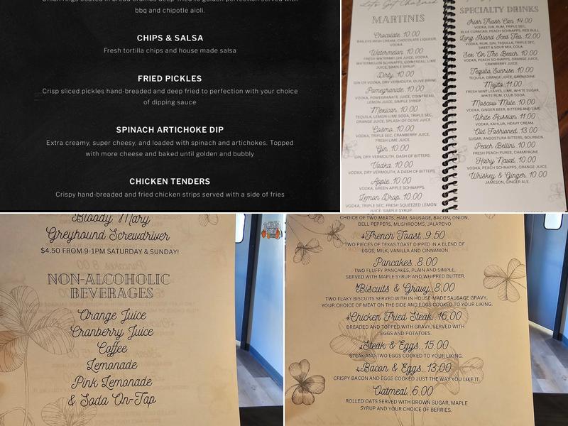 The Rustic Charm Bar and Grill Menu