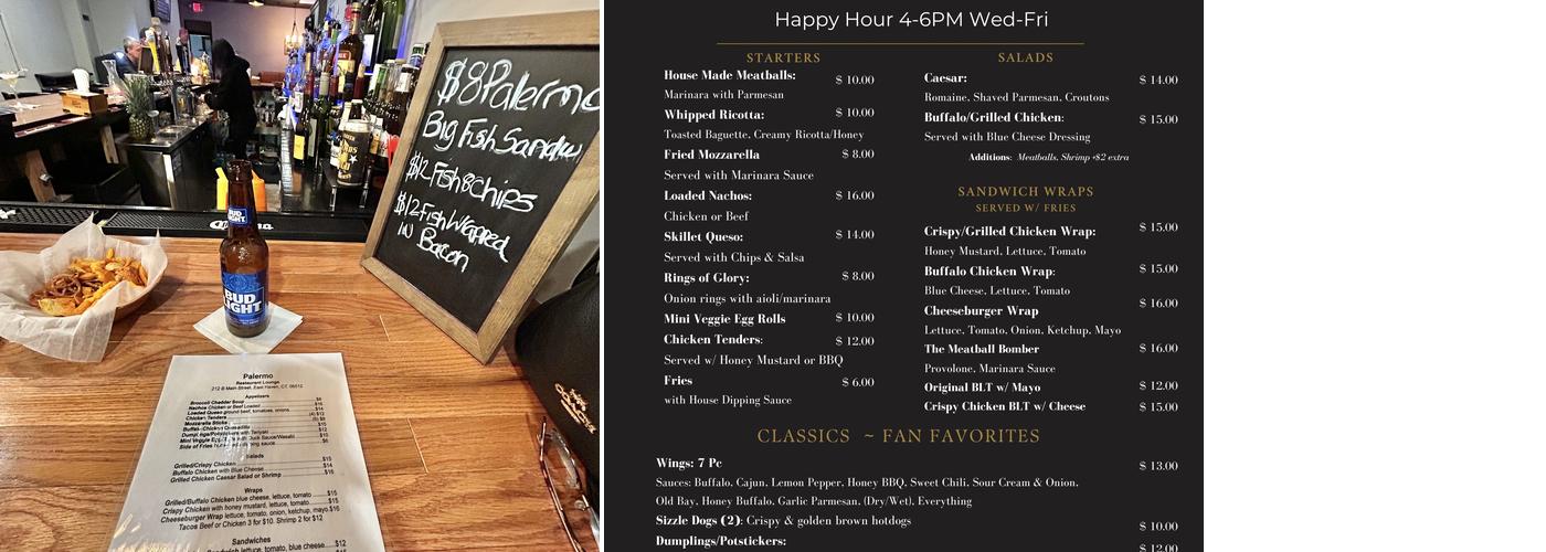 Palermo Bar & Lounge Menu