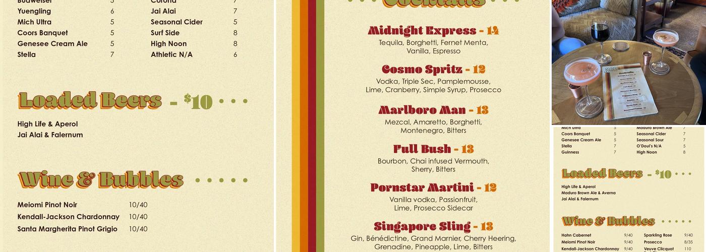 Lost & Found Menu